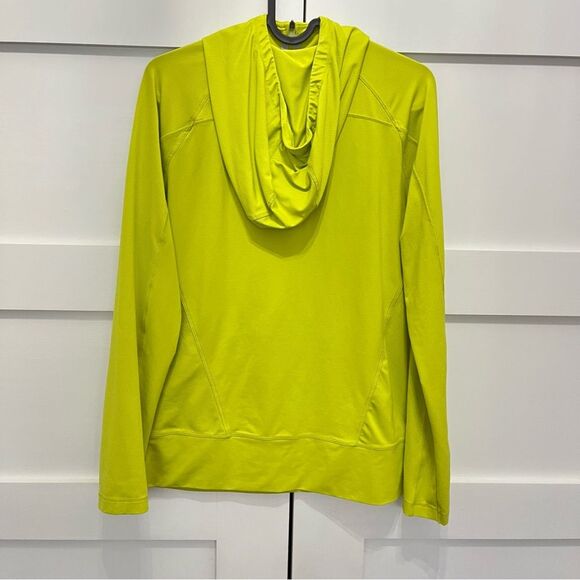 Columbia Omni-Wick Quarter Zip Jacket yellow green size medium hooded - Picture 5 of 7